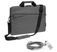 PEDEA Laptoptasche "Fashion" Notebook-Tasche bis 17,3 Zoll (43,9 cm) Umhängetasche mit Schultergurt inkl. Notebookschloss, Grau/Blau