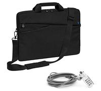 PEDEA Laptoptasche "Fashion" Notebook-Tasche bis 17,3 Zoll (43,9 cm) Umhängetasche mit Schultergurt inkl. Notebookschloss, Schwarz/Blau