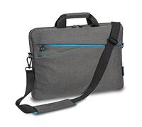 Pedea - Laptoptasche *Fashion* Notebook-Tasche bis 17,3 Zoll - Laptop Umhängetasche mit Schultergurt - Laptophülle grau - Notebooktasche für Damen & Herren