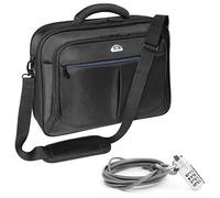 PEDEA Laptoptasche "Premium" Umhängetasche Notebook-Tasche 17,3 Zoll (43,9cm) inkl. Notebookschloss, schwarz