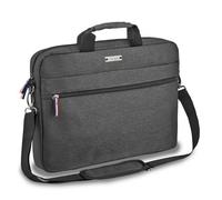 PEDEA Laptoptasche URBAN-HIP 15,6 Zoll (39,6 cm) Notebook Umhängetasche mit Tablet Fach, grau