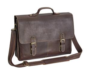 Pedea Leder Umhängetasche "San Marcos" 15,6", braun