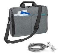 PEDEA "Lifestyle" Notebooktasche für 15,6 Zoll (39,6cm) mit Zubehörfach/Schultergurt mit Notebookschloss, grau