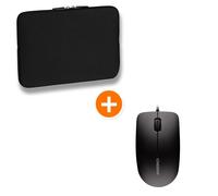 Pedea Laptop Hülle - Laptoptasche 17 Zoll aus Neopren - Laptop Schutz schwarz - dünne Neoprenhülle zum sicheren Verstauen - Schutzhülle für Ihren Laptop - wasserabweisend