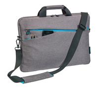 PEDEA Laptoptasche 13,3 Zoll (33,8cm) FASHION grau, blau Notebook Umhängetasche mit Schultergurt