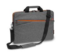PEDEA Laptoptasche 15,6 Zoll (39,6cm) FASHION grau, orange Notebook Umhängetasche Schultergurt