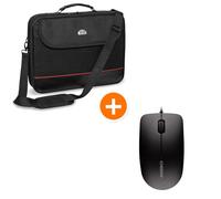 Pedea Notebook-Tasche Trendline bis 39,6cm (15,6") [schwarz/rot], Wasserabweisendes Nylon, Gepolsterter Rahmen - Softwareupdates: bis ca.