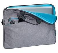 Pedea - Laptoptasche *Fashion* Notebook-Tasche bis 15,6 Zoll - Laptop Umhängetasche mit Schultergurt - Laptophülle grau - Notebooktasche für Damen & Herren