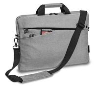 PEDEA Laptoptasche 17,3 Zoll (43,9cm) FASHION grau/schwarz Notebook Umhängetasche Schultergurt