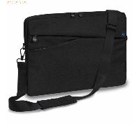 Pedea - Laptoptasche *Fashion* Notebook-Tasche bis 17,3 Zoll - Laptop Umhängetasche mit Schultergurt - Laptophülle schwarz/blau - Notebooktasche für Damen & Herren