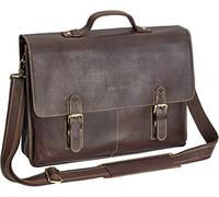 PEDEA San Marcos Echtleder Tasche für Notebooks bis 39,6 cm (15,6 Zoll) Dunkelbraun