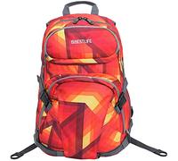 PEDEA Unisex Rucksack „BESTLIFE MERX“ Schultasche Freizeittasche mit Laptopfach bis 15,6 Zoll (39,6cm), rot/orange