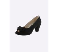 Peeptoepumps ANDREA CONTI, Damen, Gr. 36, schwarz, Leder, Veloursleder, Schuhe (12527848-36) schwarz