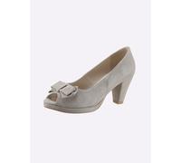 Peeptoepumps ANDREA CONTI, Damen, Gr. 41, beige (sand), Leder, Veloursleder, Schuhe (89545803-41) sand