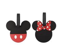 Peers Hardy Gepäckanhänger, 2 Stück, Schwarz / Rot, Mickey & Minnie Mouse Design