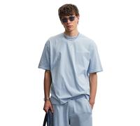 PEGADOR Oversized T-Shirt mit Label-Stitching in Hellblau, Größe M