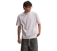 PEGADOR Oversized T-Shirt mit Label-Stitching in Flieder, Größe M