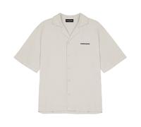 Pegador Oversized Freizeithemd aus Viskose mit Label-Stitching in Offwhite, Größe L