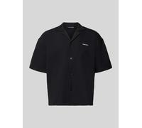 Pegador Relaxed Fit Freizeithemd mit Reverskragen Modell 'Troy' in Black, Größe XXL