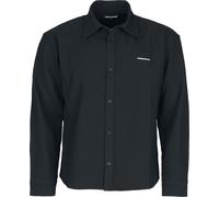 Pegador Troy Plissee Longsleeve Shirt Langarmhemd schwarz in M