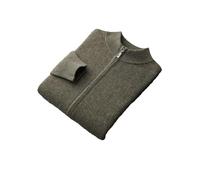 Pegsmio Herren-Strickjacke mit Reißverschluss, Wolle, Kaschmir-Pullover, Herbst, Winter, dick, lässig, Merinowolle, Strickwaren, Ganlan En8, L