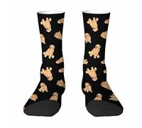 Pehede Lustige Unisex-Socken, Geschenke für Frauen und Männer, Golden Retriever, 7-12