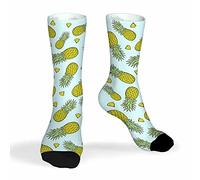 Pehede Unisex Socken Golden Retriever Lustige Socken Geschenke für Frauen Herren Neuheit Crew Socken, Ananas- und Ananasscheiben, 7-12