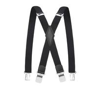 Pejoye Hosenträger 4 Clips X-Form 3,5 cm breit - Elastisch & verstellbar, extra starker Halt, für Arbeitshosen, Motorrad & Alltag, Einheitsgröße für Herren & Damen