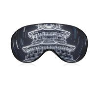 Peking Tiantan Augenmaske für Damen & Herren, atmungsaktive & verstellbare Augenabdeckung, ultraweiche Schlafmaske, leichte Reise-Augenbinde für Flugzeug, Nickerchen, Nachtschlaf