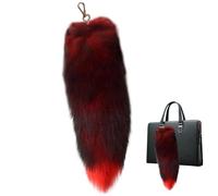 Pelziger Schwanz, Faux Therian Tail, 15-15,8 Zoll Fuchs Schwanzschlüsselkette, Mode flauschiger pelziger Schwanz, wunderschönes Kunstspielzeug für Handtaschen-Rucksackstil 3, Faux Pelz Schwanz