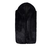 Pelzmantel Herren mit Kapuze Fellmantel Kurz Kunstfell PlüSchmantel Warme Mantel Jacke Fellmantel Elegant Wintermantel Hooded Teddy Coat Felljacke Parka Pelzjacke