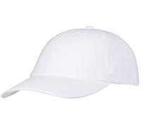 Pembroke Dad Cap, Flache Basecap, Low Profile, Dad Hat, Sommer Mütze, Washed Cotton, Damen und Herren, Einstellbar, Weiß