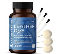 Penetrating Leather Dye - Lederfarbe Blue 300 ml - Ideal zum Schuhe, Handtaschen und Accessoires - inkl. 3x Applikator & 3x Pinsel - Schuhfarbe für Wildleder, Nubuk- und Anilinleder (16 Farben)