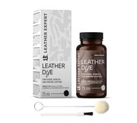 Penetrating Leather Dye - Lederfarbe Dark Brown 75 ml - Ideal zum Schuhe, Handtaschen und Accessoires - inkl. Applikator & Pinsel - Schuhfarbe für Wildleder, Nubuk- und Anilinleder (16 Farben)
