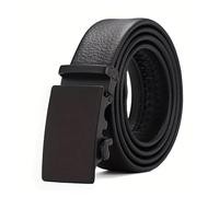 Pengchang Herrengürtel, Metall-Automatikschnalle, Business-Arbeitsgürtel, gepaart mit Jeans, preiswerter Gürtel,(120cm,Black)