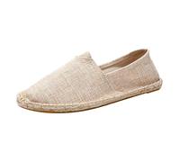 PengGengA Espadrilles für Damen Herren Slip-On Sommerschuhe Flache-Schuhe Leinenschuhe Canvas Sneaker Sommerlatschen Latschen Sommer Slipper Freizeitschuhe