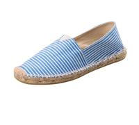 PengGengA Espadrilles für Damen Herren Slip-On Sommerschuhe Flache-Schuhe Leinenschuhe Canvas Sneaker Sommerlatschen Latschen Sommer Slipper Freizeitschuhe