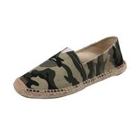 PengGengA Espadrilles für Damen Herren Slip-On Sommerschuhe Flache-Schuhe Leinenschuhe Canvas Sneaker Sommerlatschen Latschen Sommer Slipper Freizeitschuhe