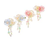 PENIKOKO 2 Paar Chinesische Haarspangen: Vintage-quasten-blumenspangen - Hanfu-dekorations-haarschmuck Für Mädchen, Bräute, Brautjungfern