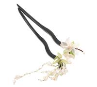 PENIKOKO 2 Stück Chinesisches Haarstäbchen mit Handgefertigten Blumen Weißem Maiglöckchen und Magnolien Quasten Haarnadeln für Hanfu Vintage Haar Accessoires für Frauen bei Festen