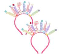 PENIKOKO 2 Stück Lustige Cartoon Augen Haarreifen für Mädchen Robustes Weiches Stirnband für Karneval Halloween Silvester und Cosplay