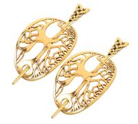 PENIKOKO 2 Stück Wikingerschmuck Damenhaarnadeln aus Legierung mit Lebensbaum Motiv Vintage Design Komfortabel und Vielseitig für Themenveranstaltungen und Cosplay