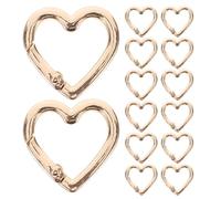 PENIKOKO 20 Stück Herz Karabinerhaken aus Langlebiger Zinklegierung Mini Herz Schlüsselanhänger Clip mit Federbelastetem Schnellverschluss Vielseitig für Schlüssel Taschen und Zubehör