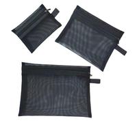 PENIKOKO 3 Stück Teiliges Mesh Reißverschluss Kosmetiktäschchen Leichte Große Kapazität Kulturbeutel für Reisen Vielseitiger Organizer für Make up und Toilettenartikel Modisch und Kompakt