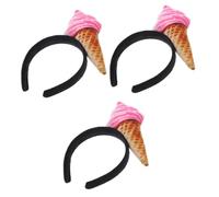 PENIKOKO 3stücke Stirnband Haarband für Make-up Gesichtshaarband mit Eisglut-motiv Spa-haarband aus Strapazierfähigen Materialien Verstellbare Passform für Jeden