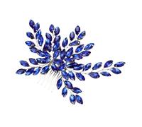 PENIKOKO Braut Haarkamm Mit Strass Und Legierung Damen Hochzeitskopfschmuck Blaue Einsteckkamm Für Braut Brautjungfern Eleganter Schmuck Für Besondere Anlässe