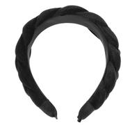 PENIKOKO Damen Stirnband Geflochten Schwarz Mode Haarreif Für Frauen Mädchen Kreative Haar-accessoires Aus Tuch Schickes Design Für Daily Use Und Partys