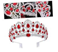 PENIKOKO Kristall Brautkrone Tiara Haarkamm Strass Kopfschmuck Damen Hochzeit Stirnband Elegant