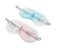 PENIKOKO Kühlende Augenmaske Wiederverwendbar Mit Gummiband Leichte Schlaf Augenklappe Zur Linderung Von Augenschwellungen Und Müdigkeit Kältekompatibel Für Erholsamen Schlaf 2 Stück (blau Rosa