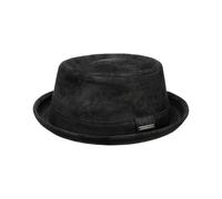 Stetson Pennsylvania Pork Pie Pig Skin Lederhut, Schwarz (1) 60-61 cm (XL)